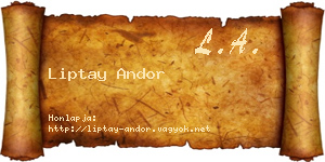 Liptay Andor névjegykártya